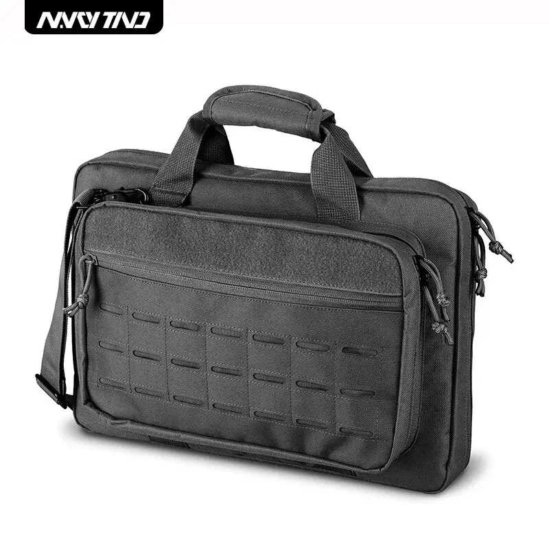 Laptop Accessories Box - Lockable Tactical Gun Bag with Molle