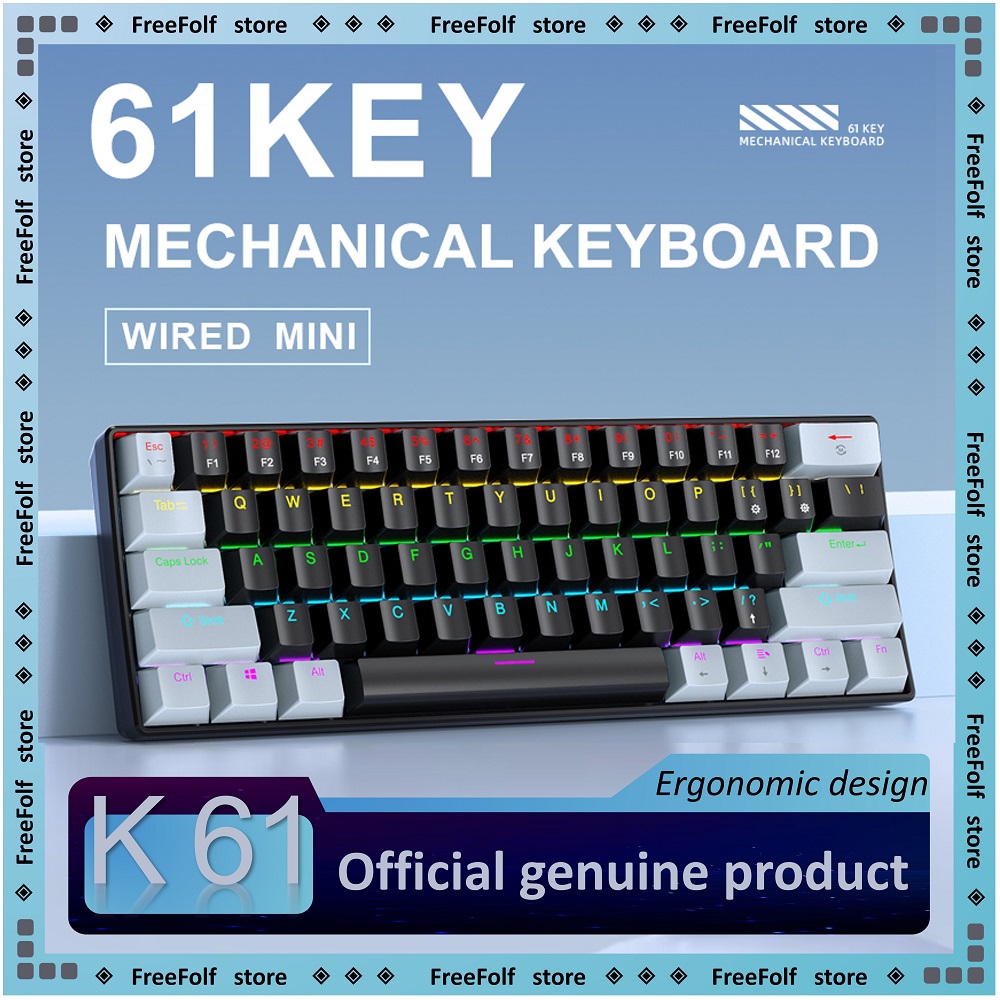 Laptop Accessories Rgb - APAYADO K61 Mini 60% Gaming Keyboard