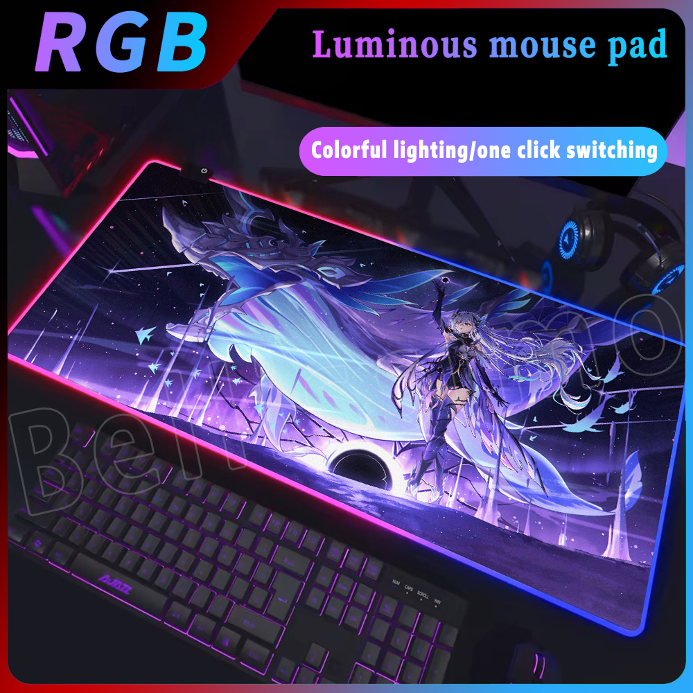 Laptop Accessories Rgb - Anime New Arlecchino Skirk Desk Mats