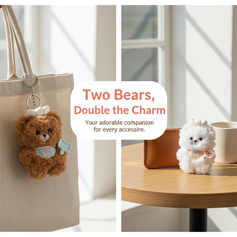 1Pcs Soft Plush Chef Bear Keyc - Laptop Accessories Girly review and price