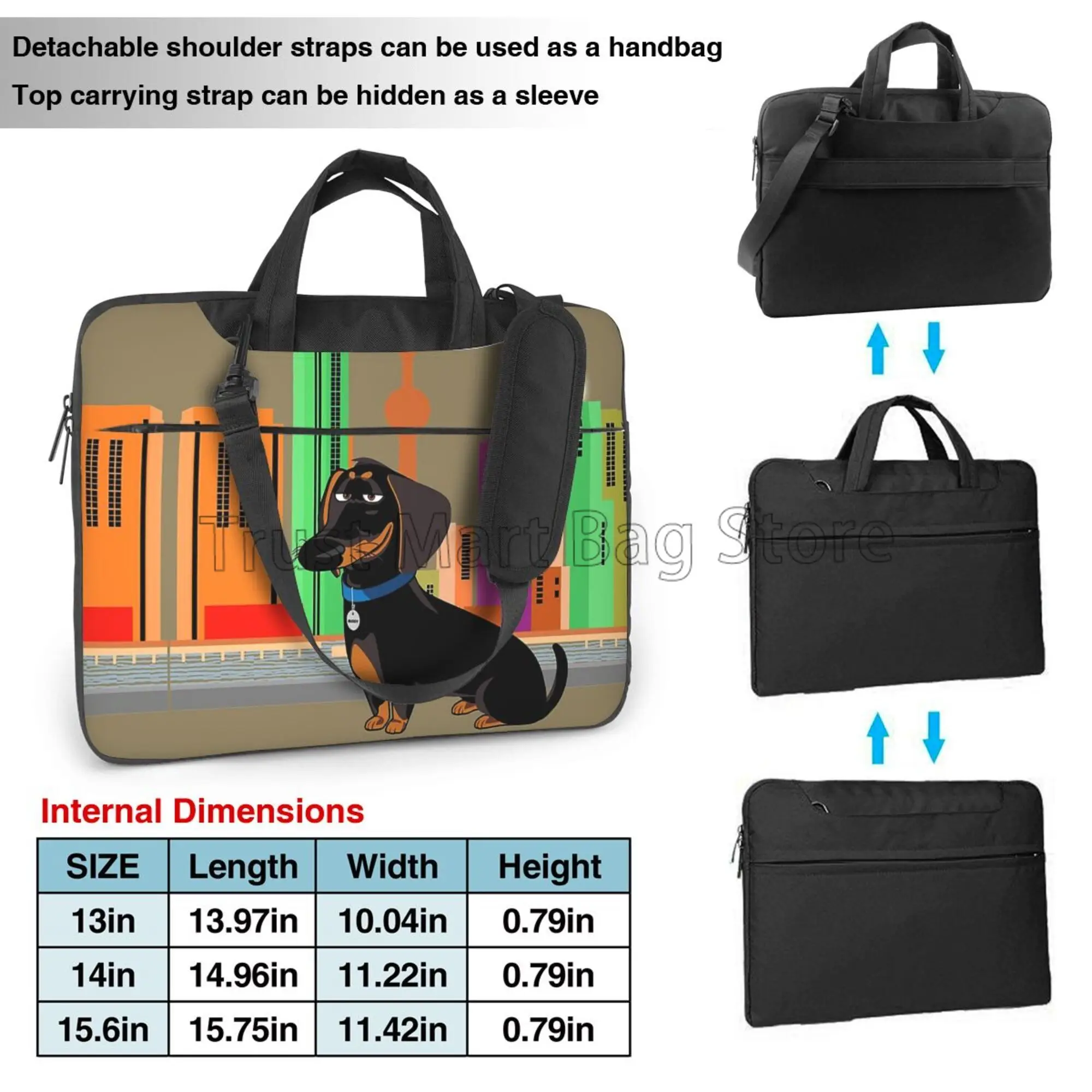 Cute Dachshund Print Laptop Ca - Laptop Accessories Travel Case review and price