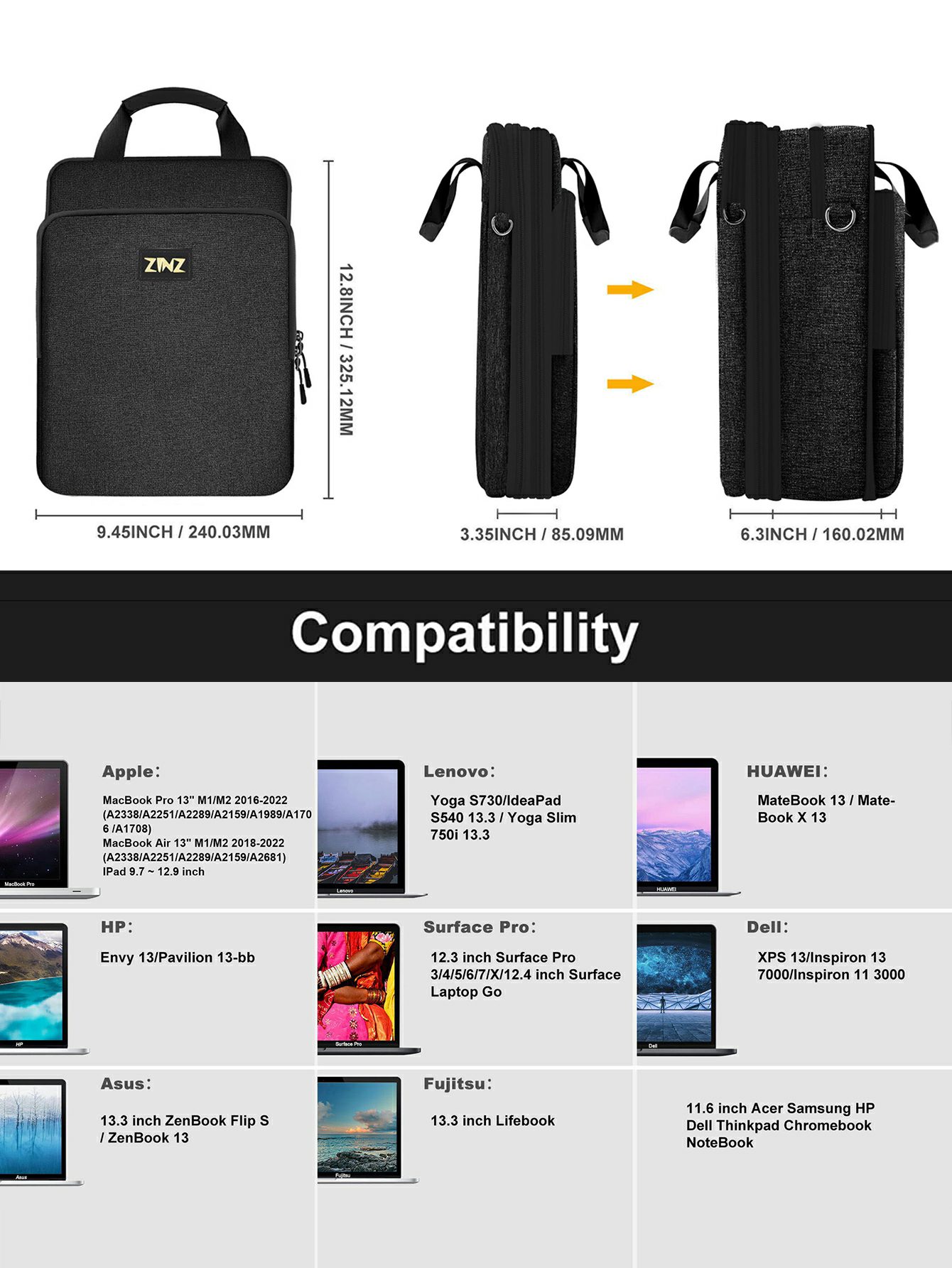 12.9-13 inch Laptop Shoulder B - Laptop Accessories Travel Case review and price