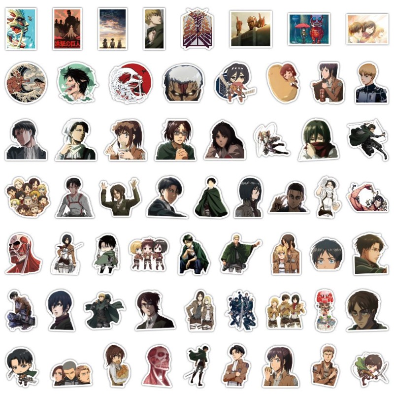 60Pcs Attack on Titan Anime St - Laptop Accessories Cute review and price