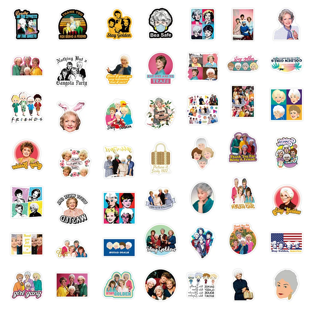 50PCS TV SHOW The Golden Girls - Laptop Accessories Girly review and price